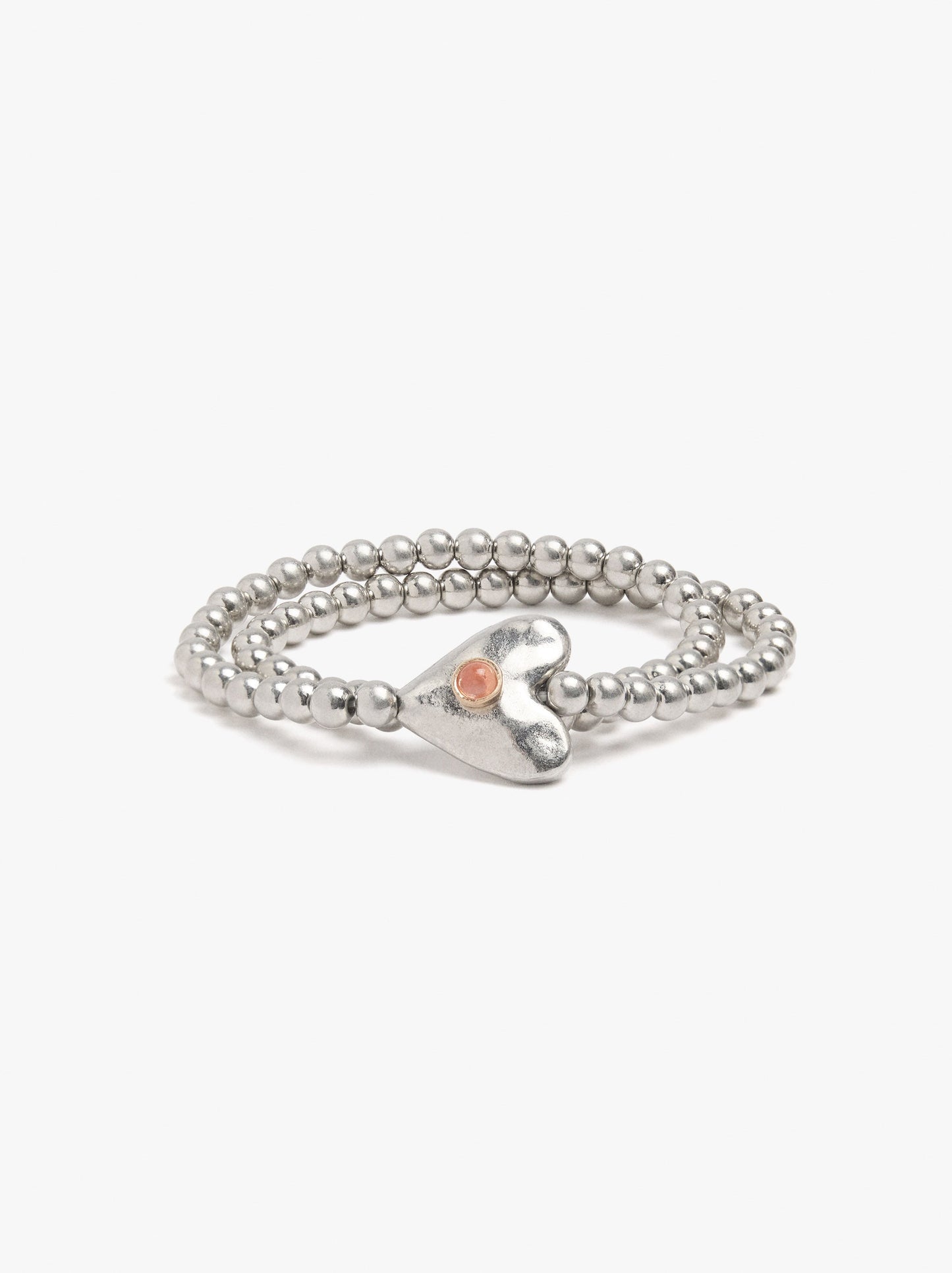 Double Elastic Bracelet With Heart