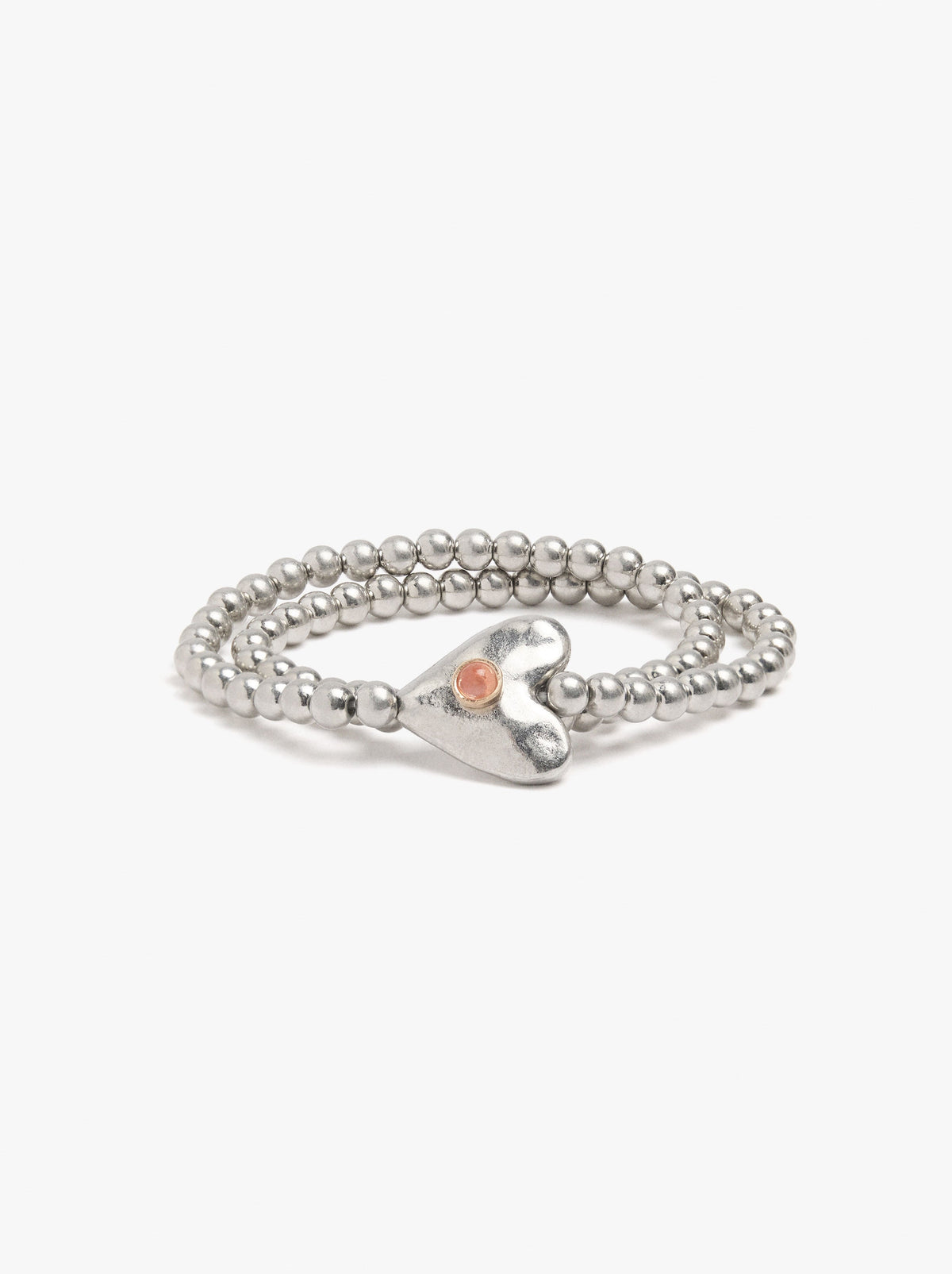 Double Elastic Bracelet With Heart