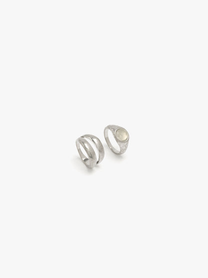 Set Of Rings With Stone
