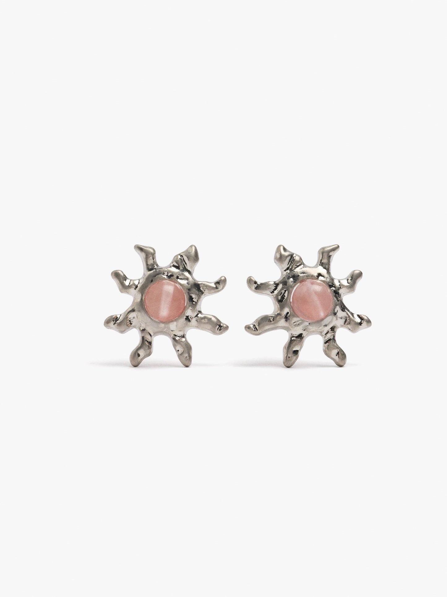 Sun Earrings With Stone