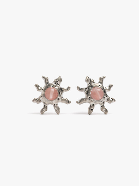 Sun Earrings With Stone