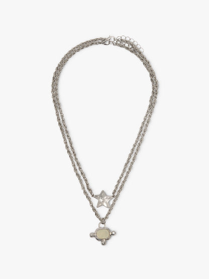 Set Of Necklaces With Star And Stone