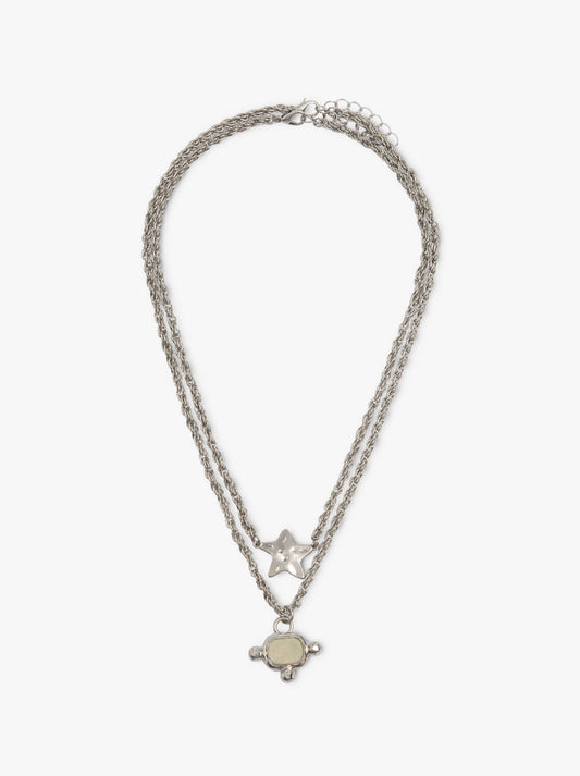 Set Of Necklaces With Star And Stone