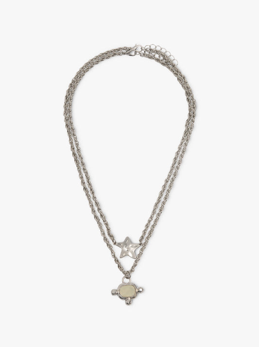 Set Of Necklaces With Star And Stone