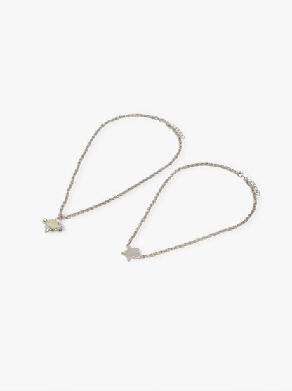 Set Of Necklaces With Star And Stone