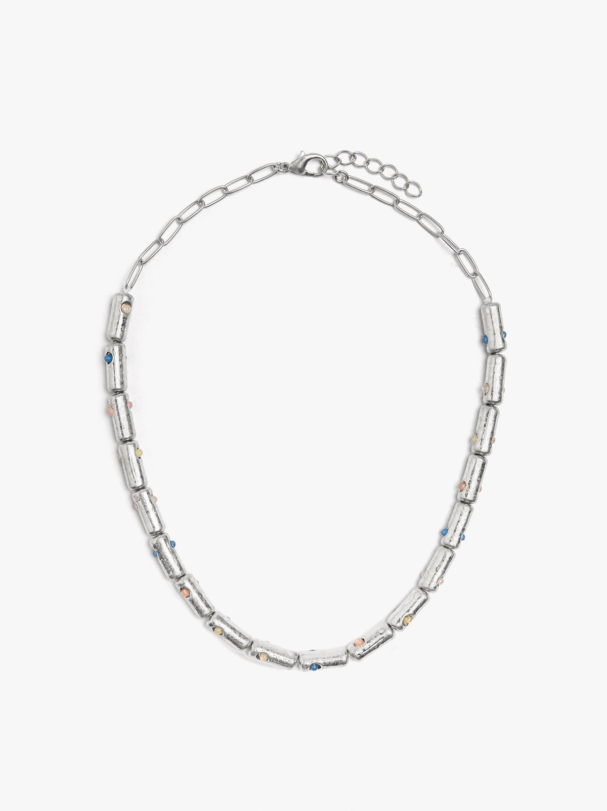 Short Necklace Bars With Crystals