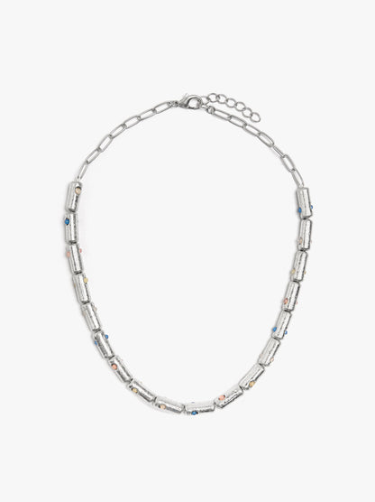 Short Necklace Bars With Crystals