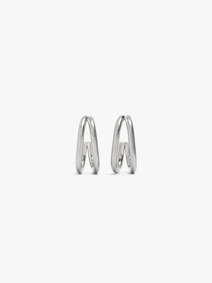 Open Hoop Earrings With Double Effect