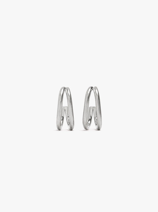 Open Hoop Earrings With Double Effect