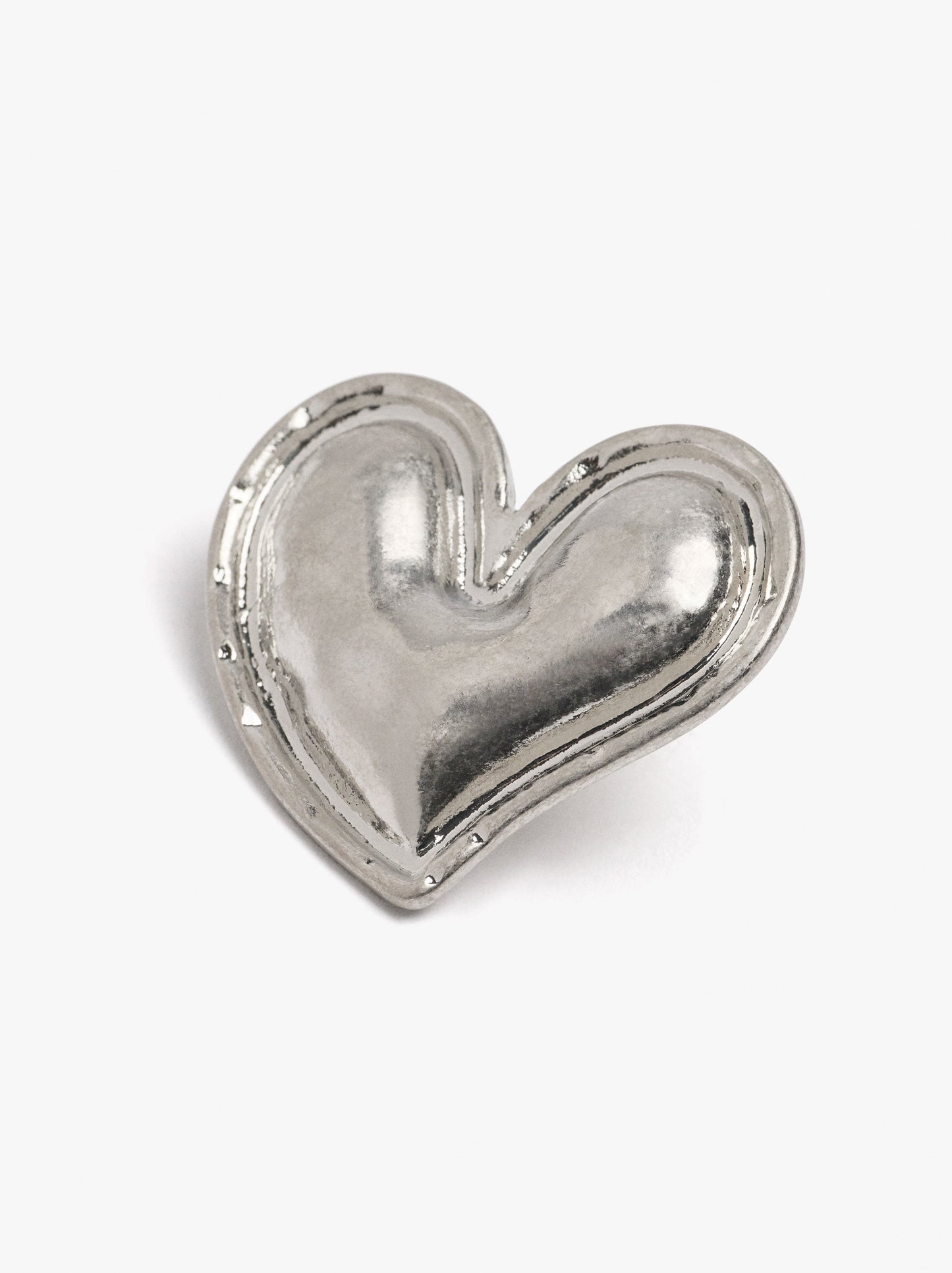 Heart Earrings With Embossed Detail