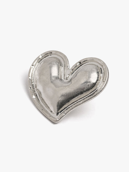Heart Earrings With Embossed Detail