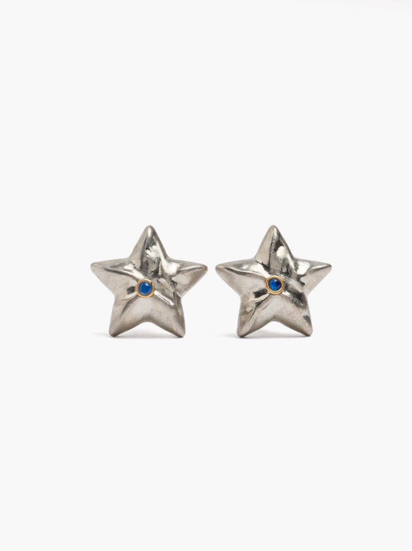 Star Earrings With Embossed Detail