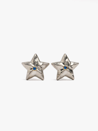 Star Earrings With Embossed Detail