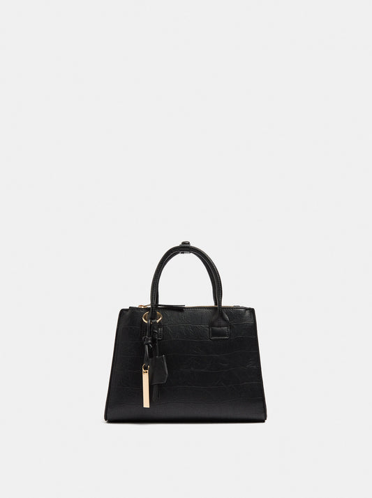 Tote Bag With Pendant And Crossbody Bag Strap