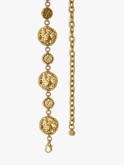 Metal Belt With Irregular Medals