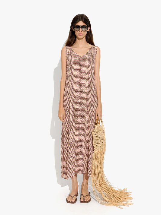 Flowy Printed Dress With Pockets