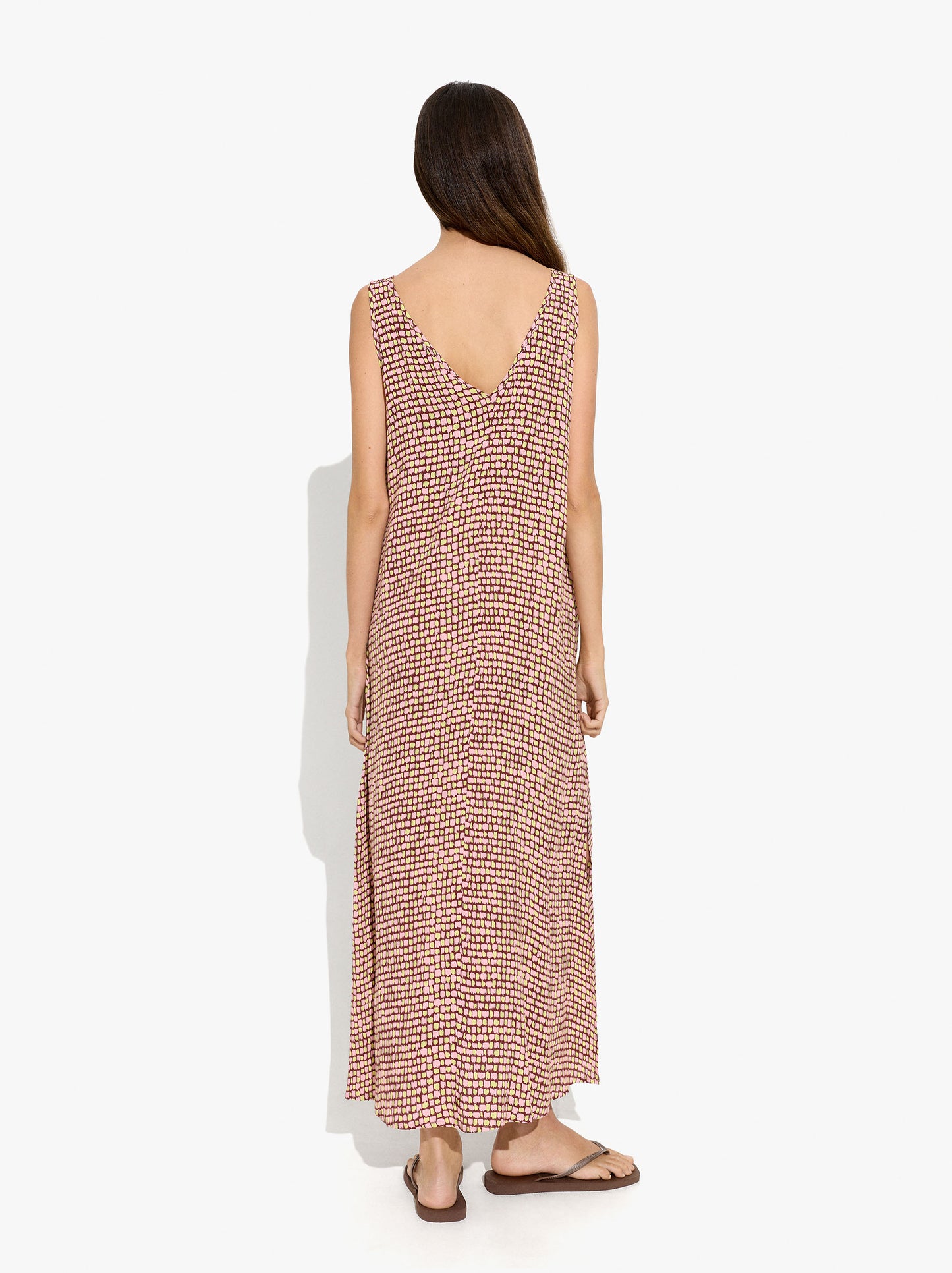Flowy Printed Dress With Pockets