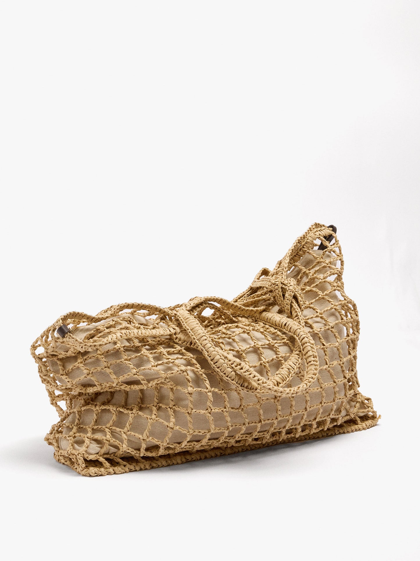 Shopper Bag With Mesh And Removable Pouch