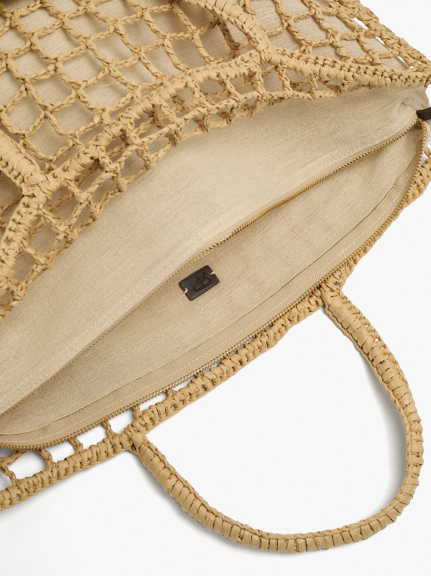 Shopper Bag With Mesh And Removable Pouch