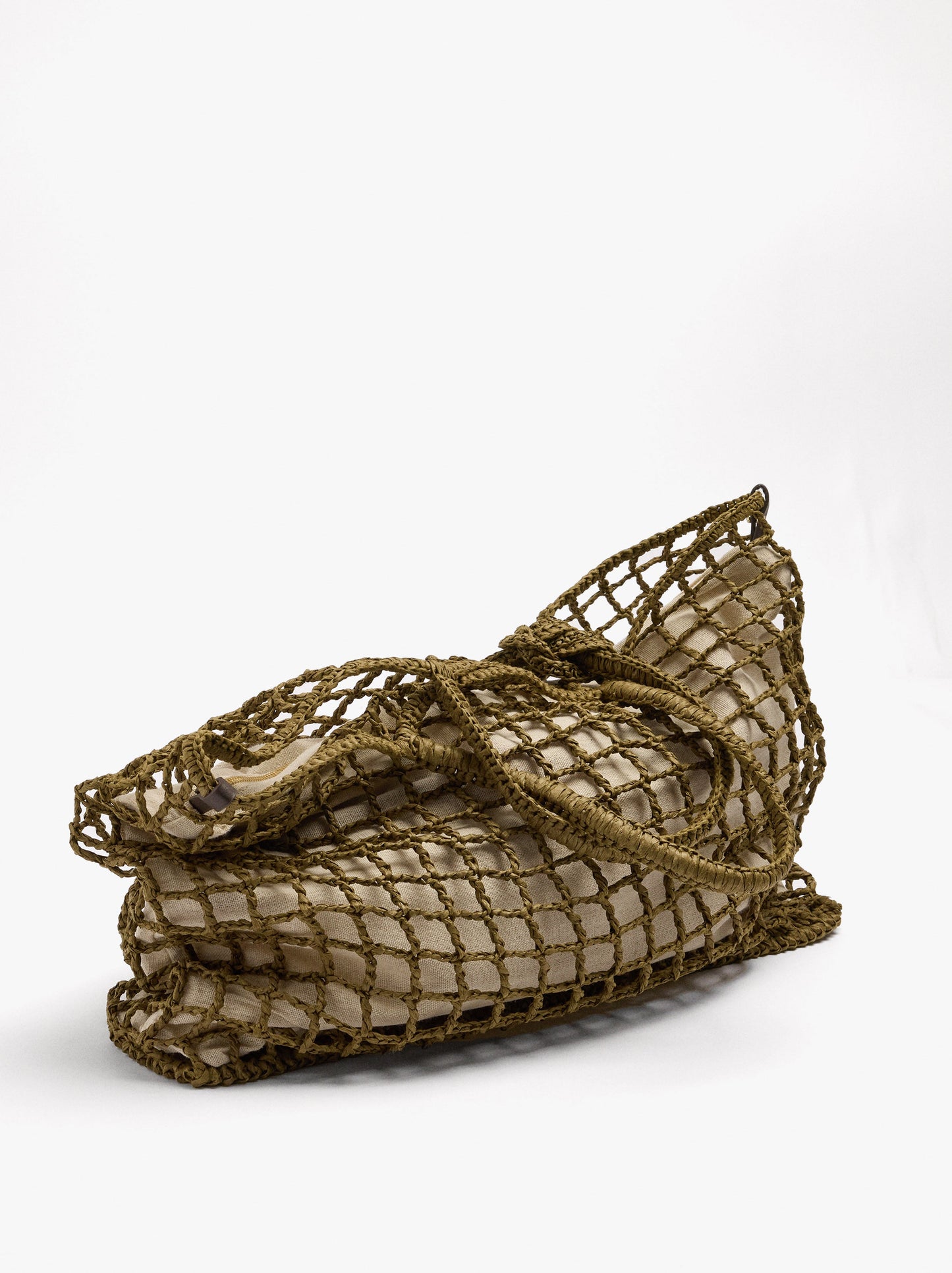 Shopper Bag With Mesh And Removable Pouch