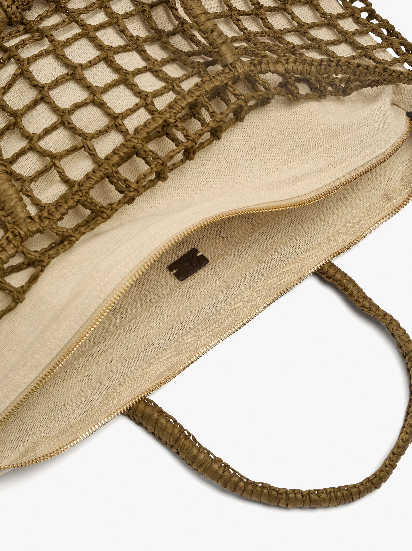 Shopper Bag With Mesh And Removable Pouch