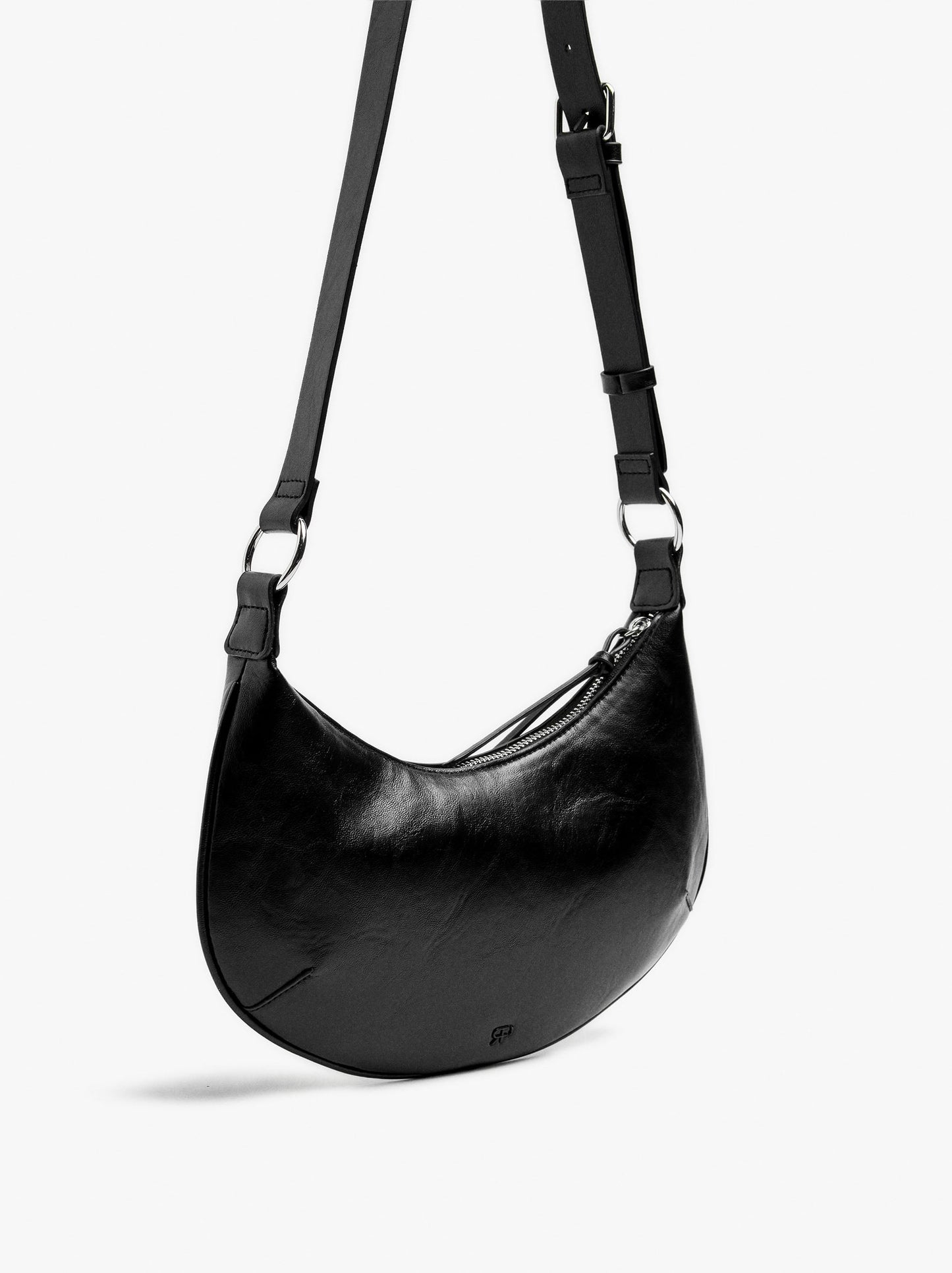 Half-Moon Crossbody Bag With Studs