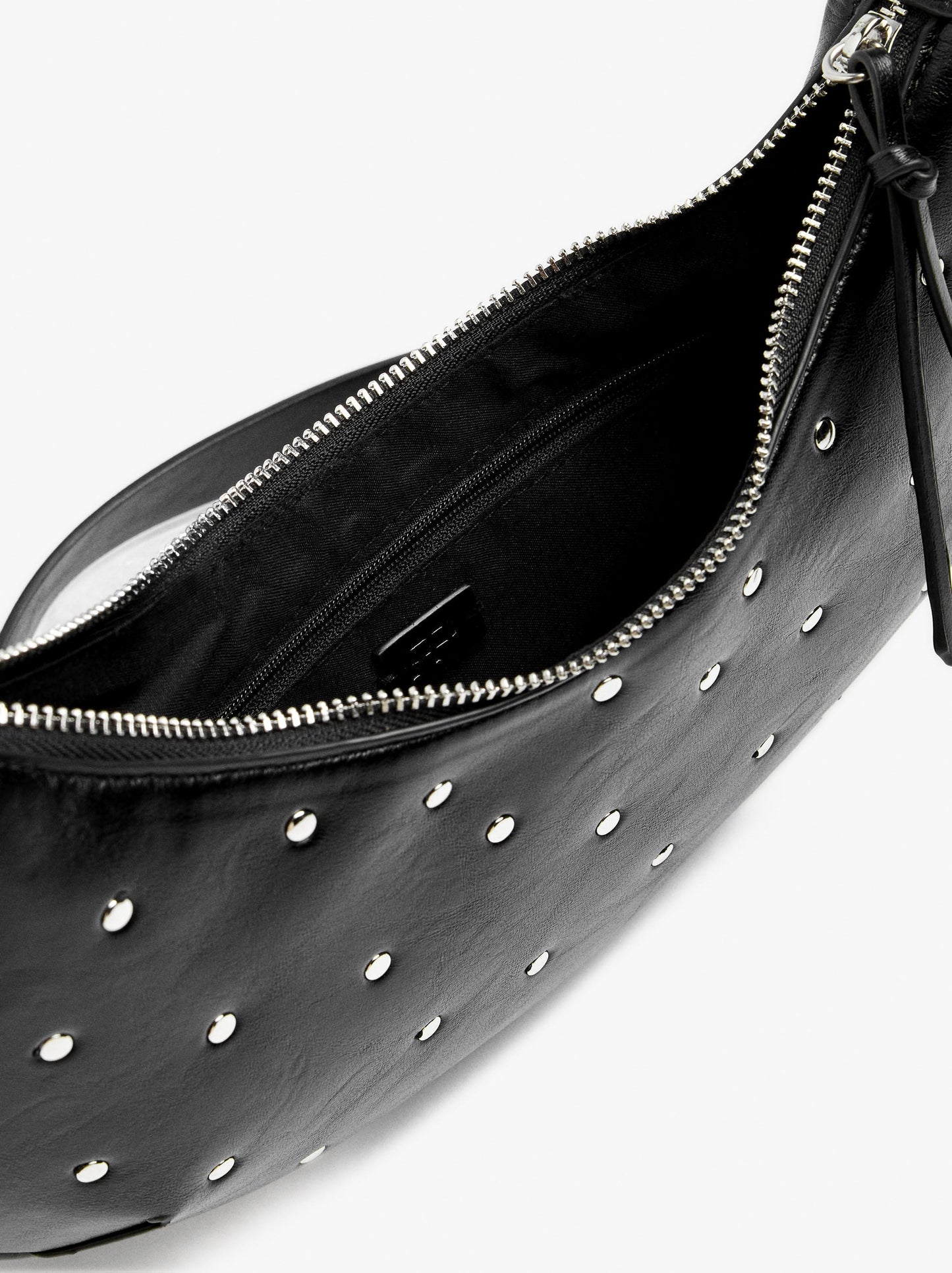 Half-Moon Crossbody Bag With Studs
