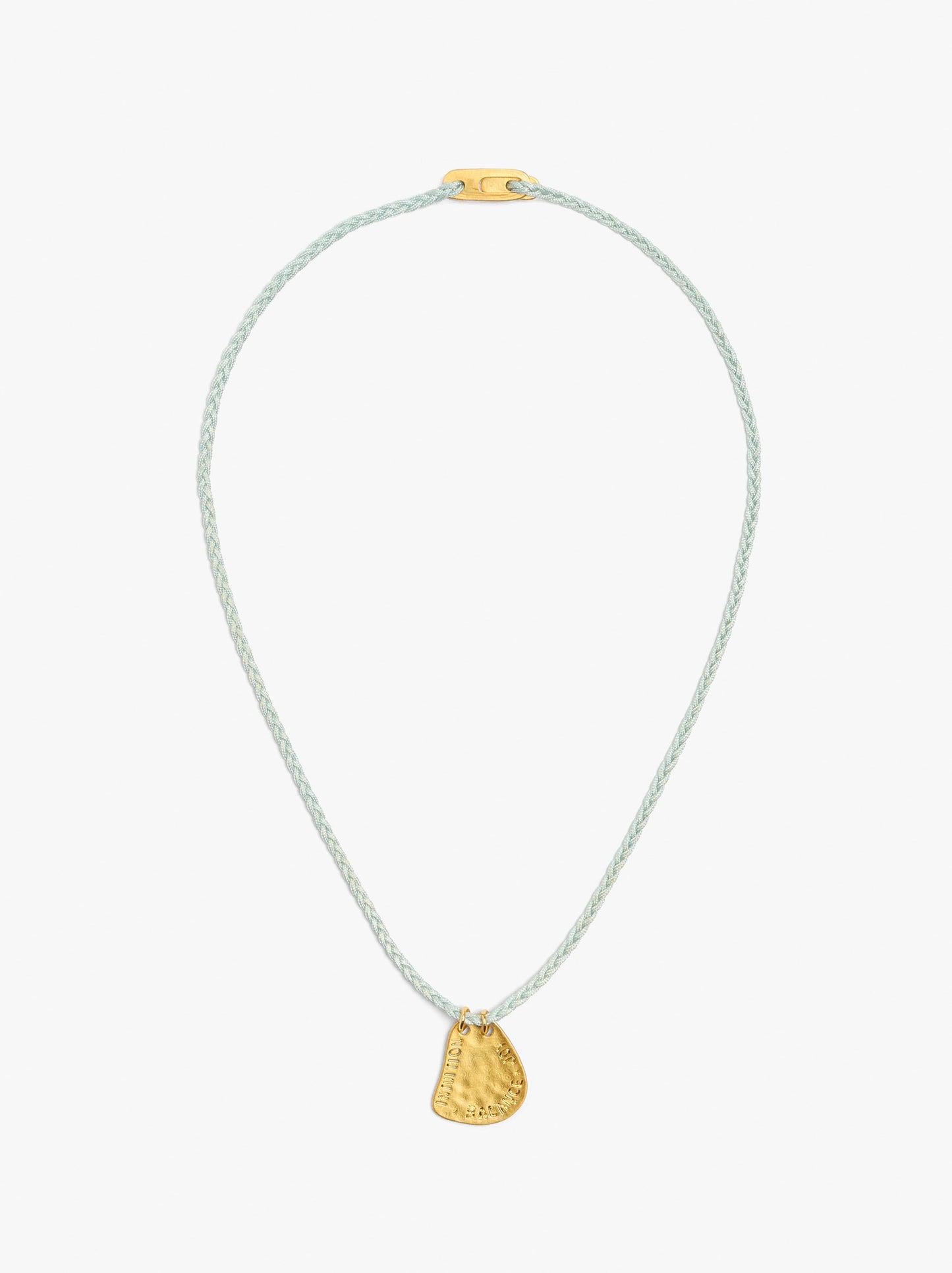 Cord Charm Necklace With Gold Plated 18k
