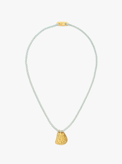 Cord Charm Necklace With Gold Plated 18k