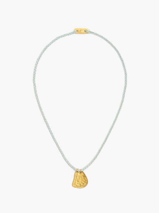 Cord Charm Necklace With Gold Plated 18k