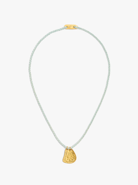 Cord Charm Necklace With Gold Plated 18k