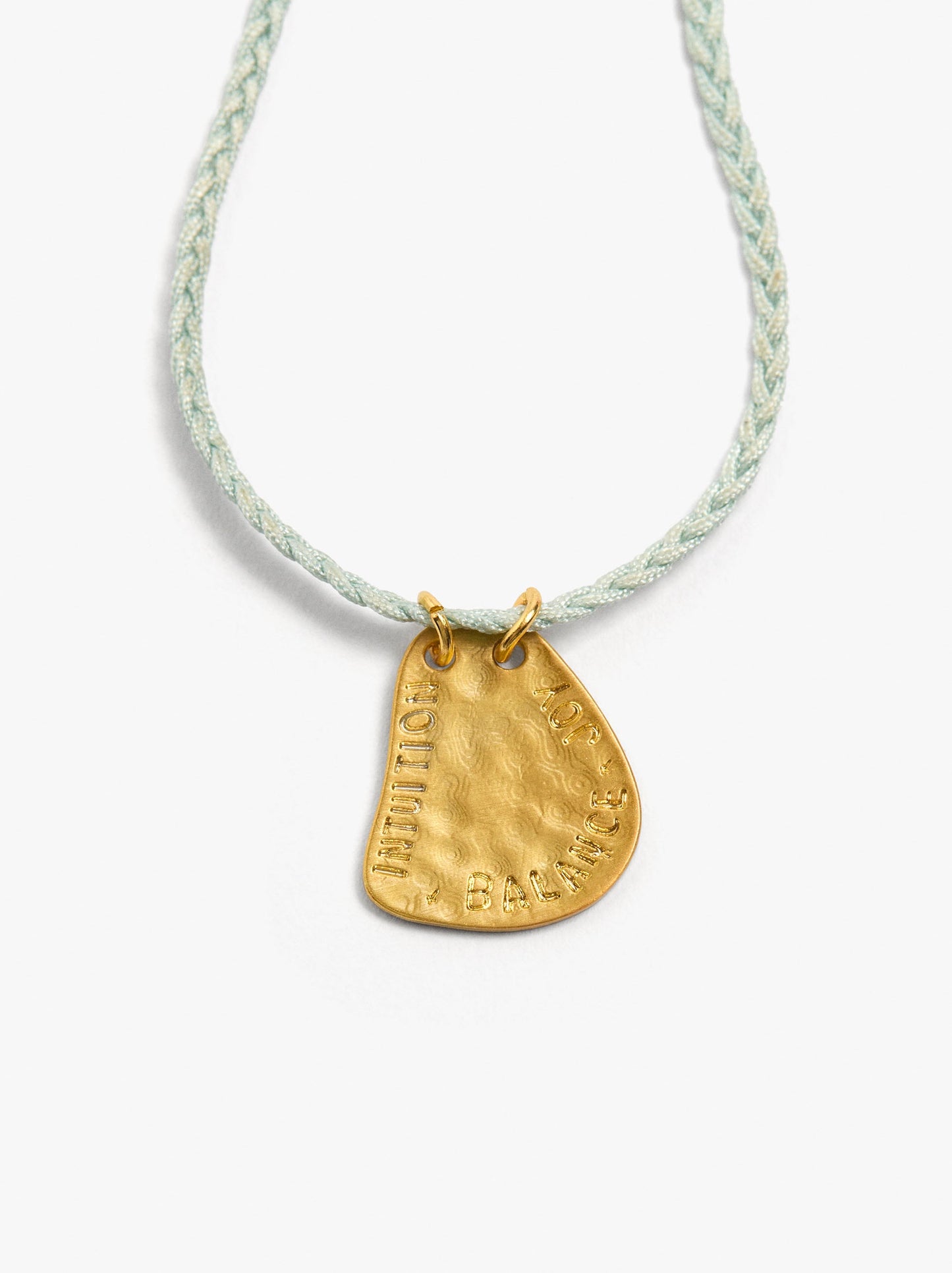 Cord Charm Necklace With Gold Plated 18k