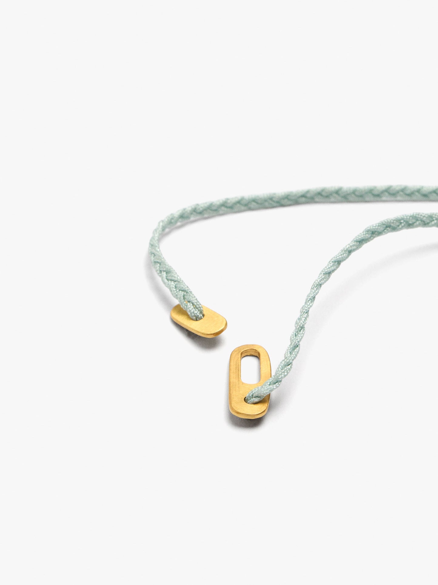Cord Charm Necklace With Gold Plated 18k