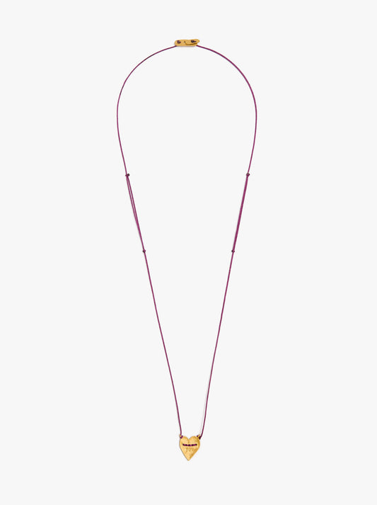 Cord Necklace Charm Gold Plated 18k