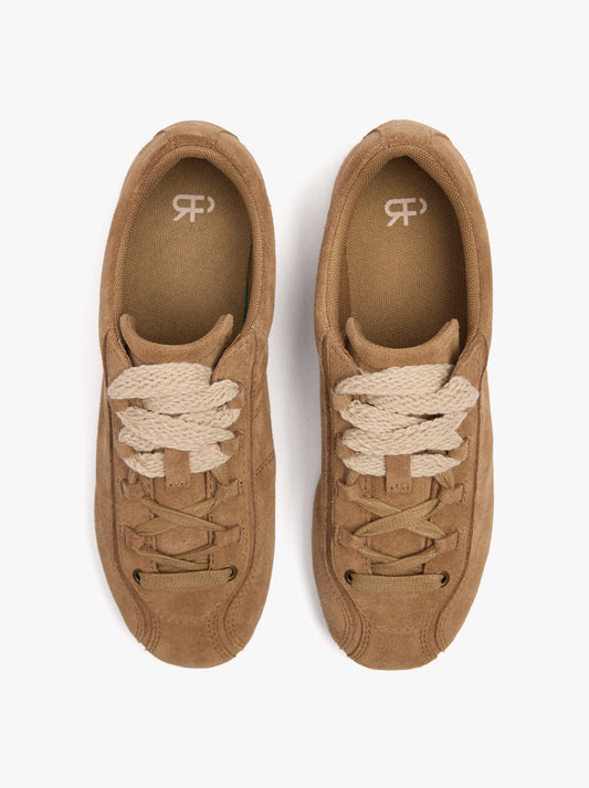 Retro Minimalist Sneaker With Leather