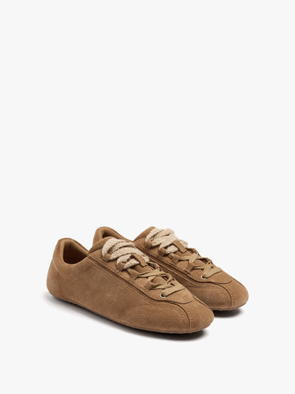 Retro Minimalist Sneaker With Leather