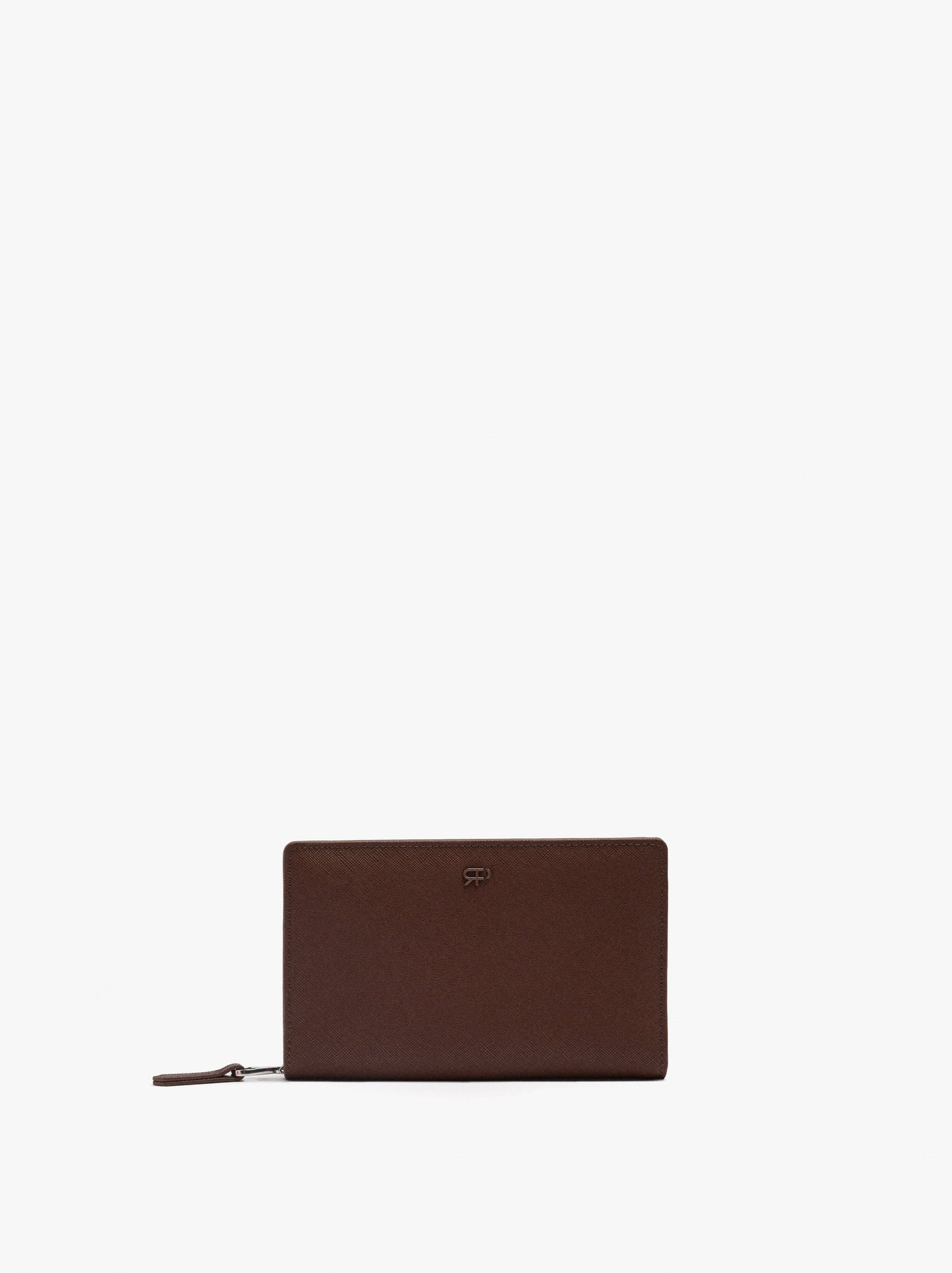 Wallet With Texture And Zipper Closure