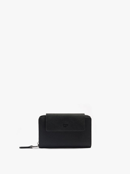 Wallet With Texture And Flap
