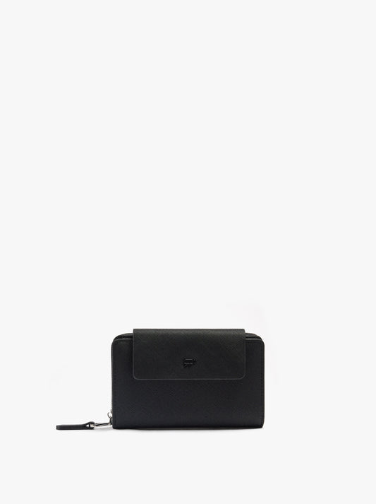 Wallet With Texture And Flap