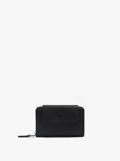 Wallet With Texture And Flap