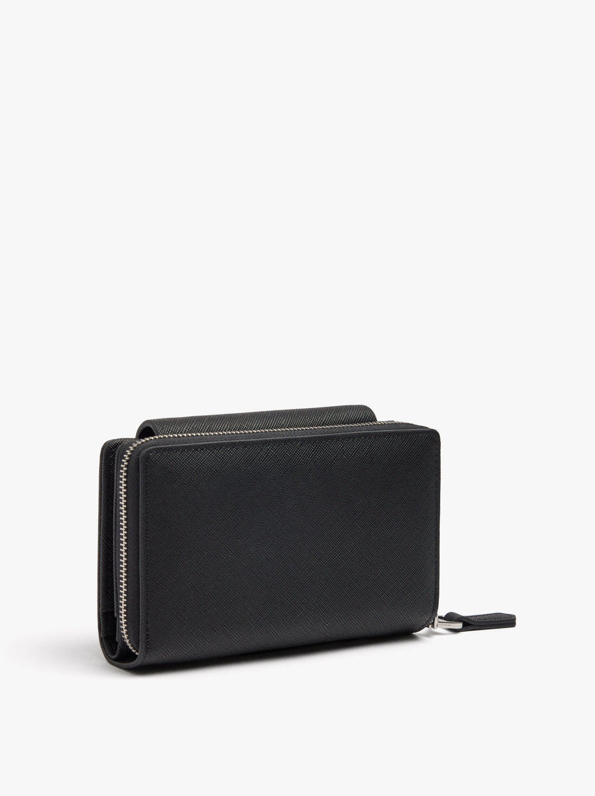 Wallet With Texture And Flap
