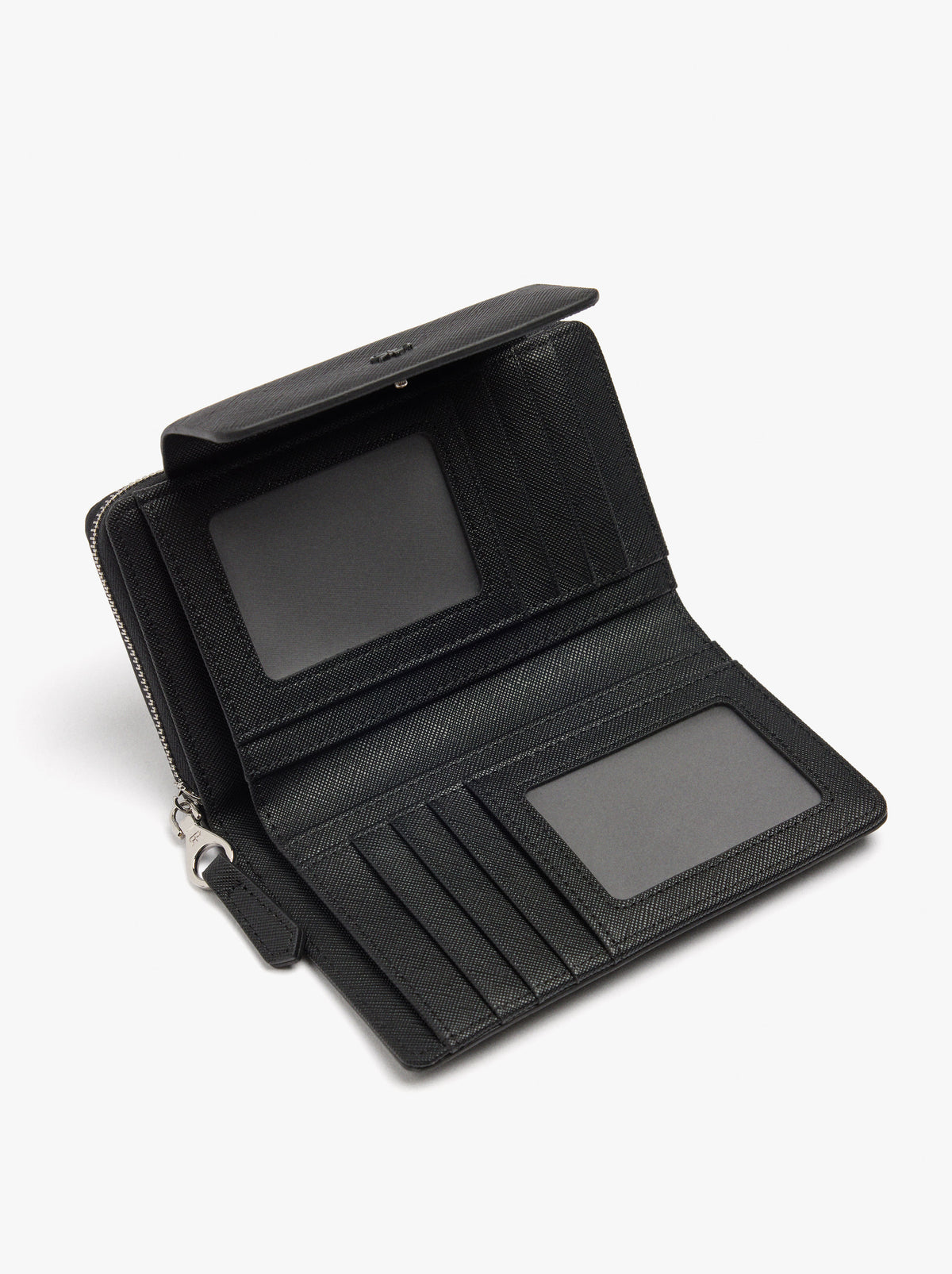 Wallet With Texture And Flap