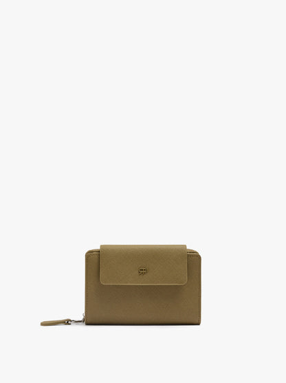 Wallet With Texture And Flap