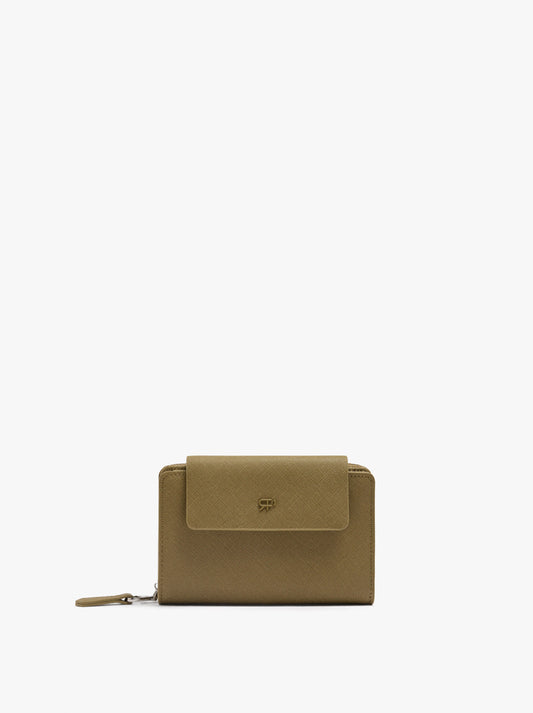 Wallet With Texture And Flap