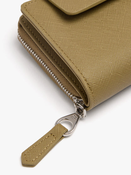 Wallet With Texture And Flap