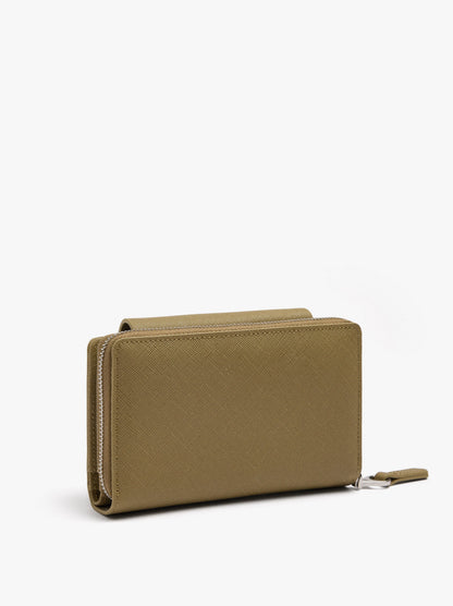 Wallet With Texture And Flap