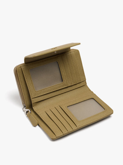 Wallet With Texture And Flap