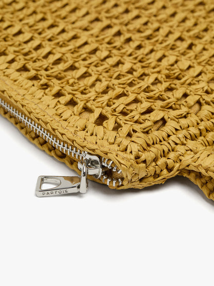 Envelope Handbag With Paper Straw Effect