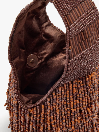 Elongated Party Bag With Beads