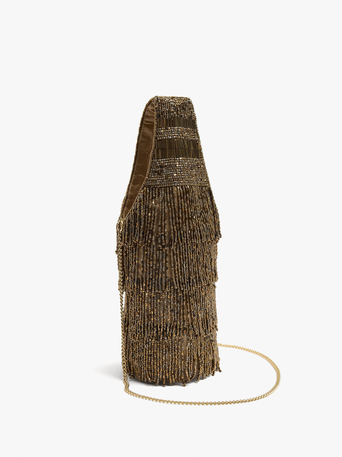 Elongated Party Bag With Beads